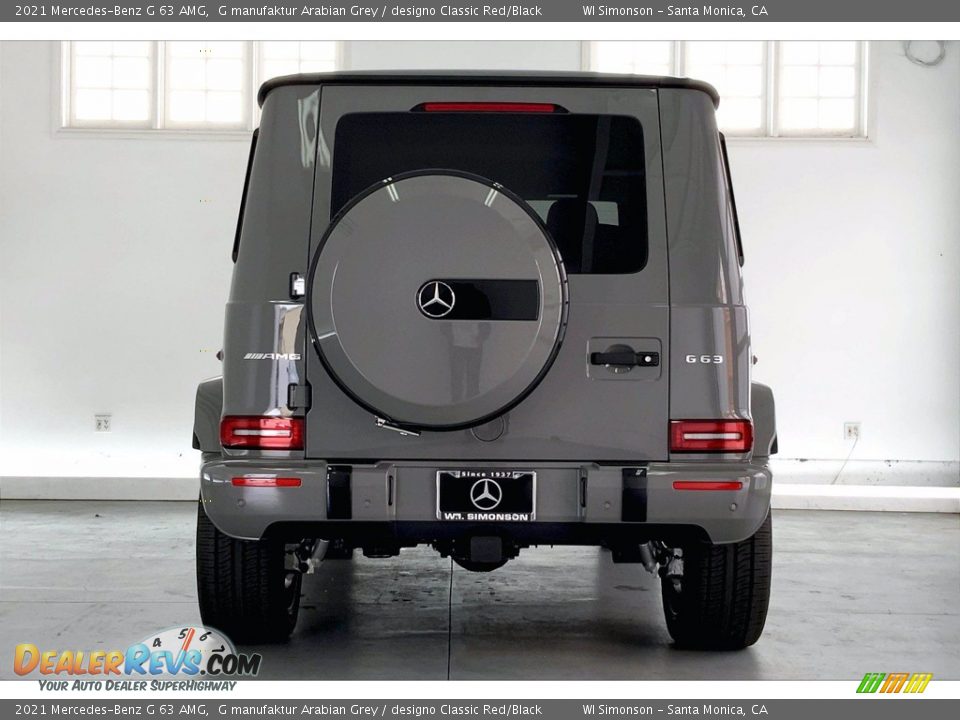 2021 Mercedes-Benz G 63 AMG G manufaktur Arabian Grey / designo Classic Red/Black Photo #3