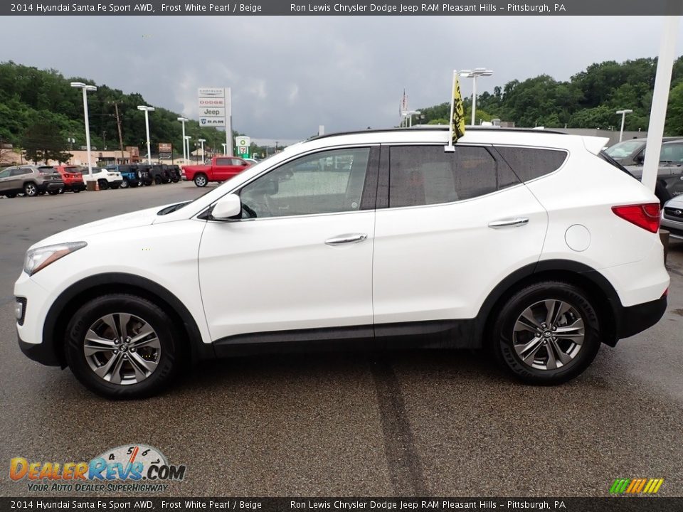 2014 Hyundai Santa Fe Sport AWD Frost White Pearl / Beige Photo #2