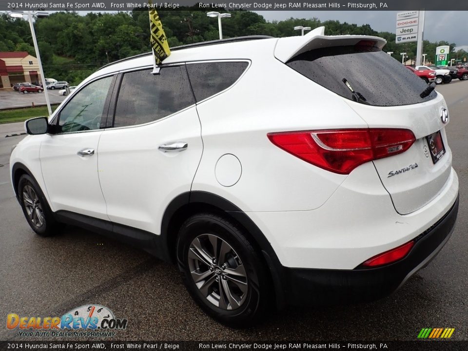 2014 Hyundai Santa Fe Sport AWD Frost White Pearl / Beige Photo #3