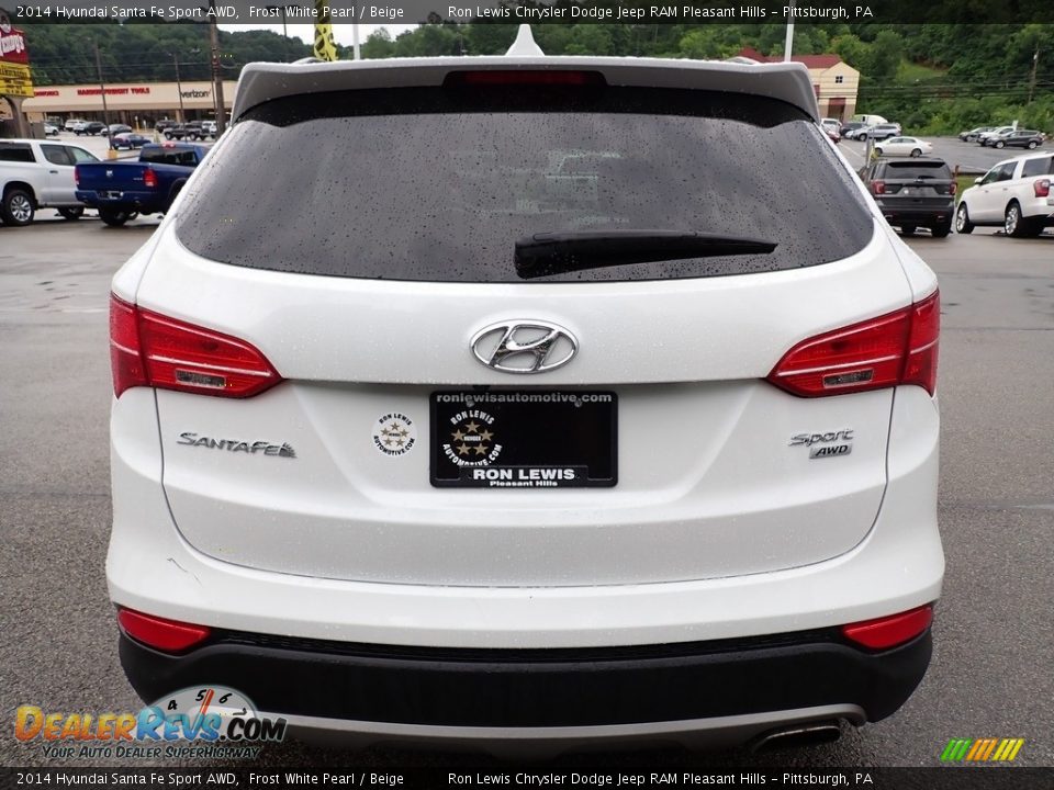 2014 Hyundai Santa Fe Sport AWD Frost White Pearl / Beige Photo #4