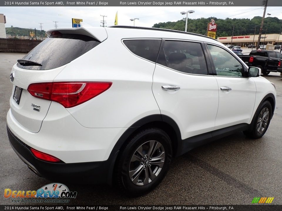 2014 Hyundai Santa Fe Sport AWD Frost White Pearl / Beige Photo #6