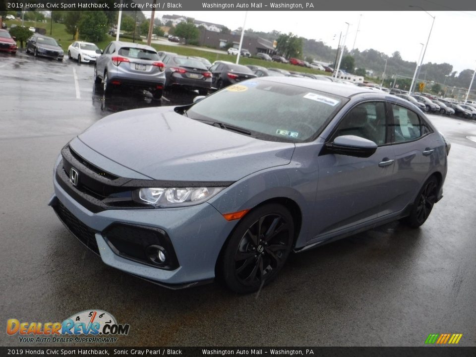 2019 Honda Civic Sport Hatchback Sonic Gray Pearl / Black Photo #4