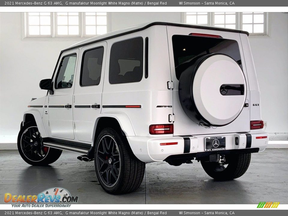 2021 Mercedes-Benz G 63 AMG G manufaktur Moonlight White Magno (Matte) / Bengal Red Photo #2