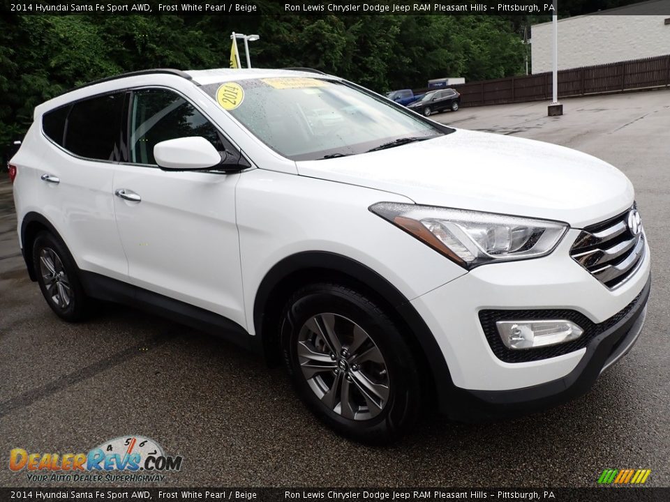 2014 Hyundai Santa Fe Sport AWD Frost White Pearl / Beige Photo #8