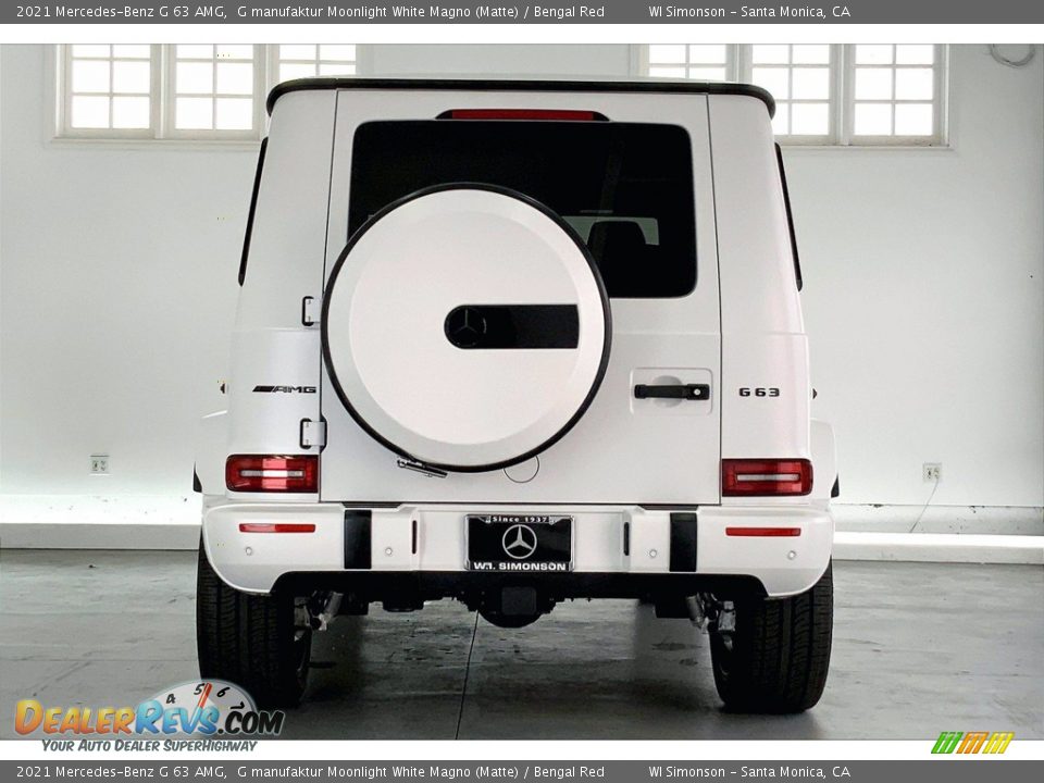 2021 Mercedes-Benz G 63 AMG G manufaktur Moonlight White Magno (Matte) / Bengal Red Photo #3