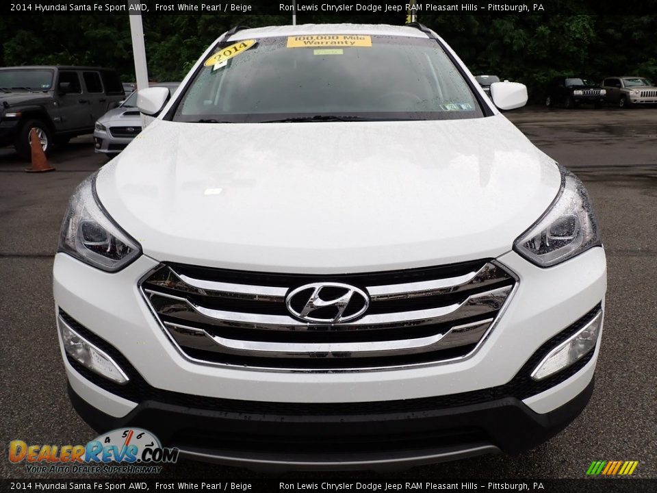 2014 Hyundai Santa Fe Sport AWD Frost White Pearl / Beige Photo #9