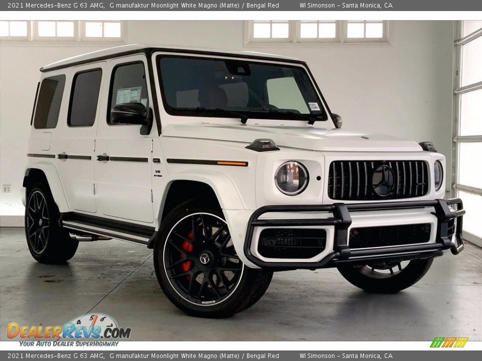 2021 Mercedes-Benz G 63 AMG G manufaktur Moonlight White Magno (Matte) / Bengal Red Photo #12