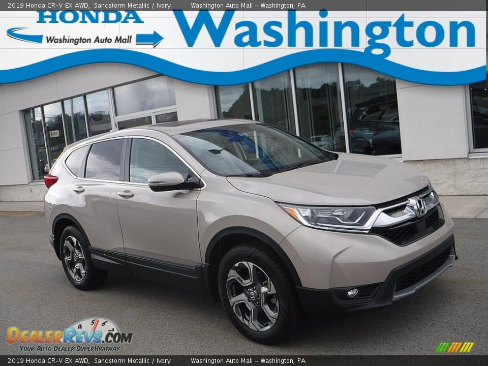 2019 Honda CR-V EX AWD Sandstorm Metallic / Ivory Photo #1