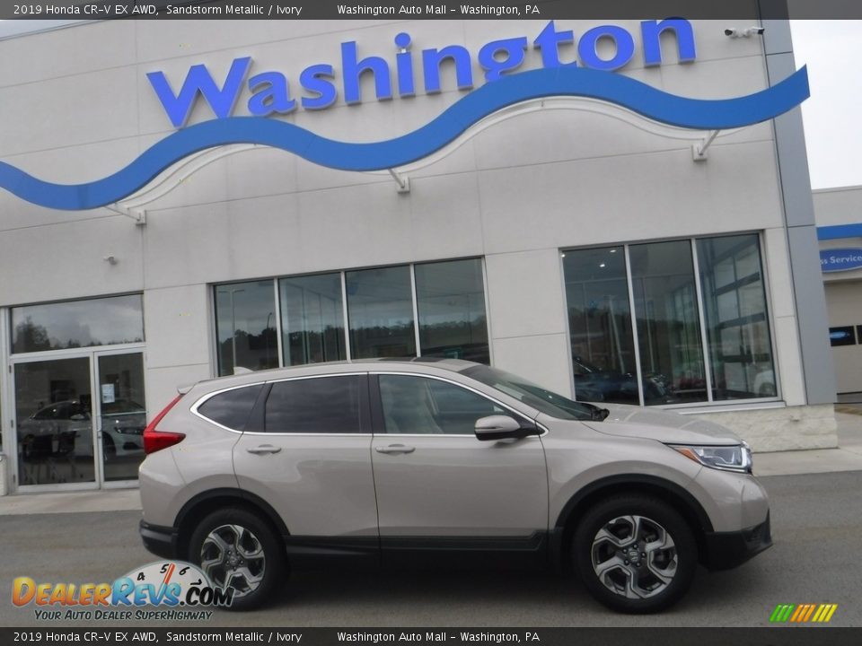 2019 Honda CR-V EX AWD Sandstorm Metallic / Ivory Photo #2