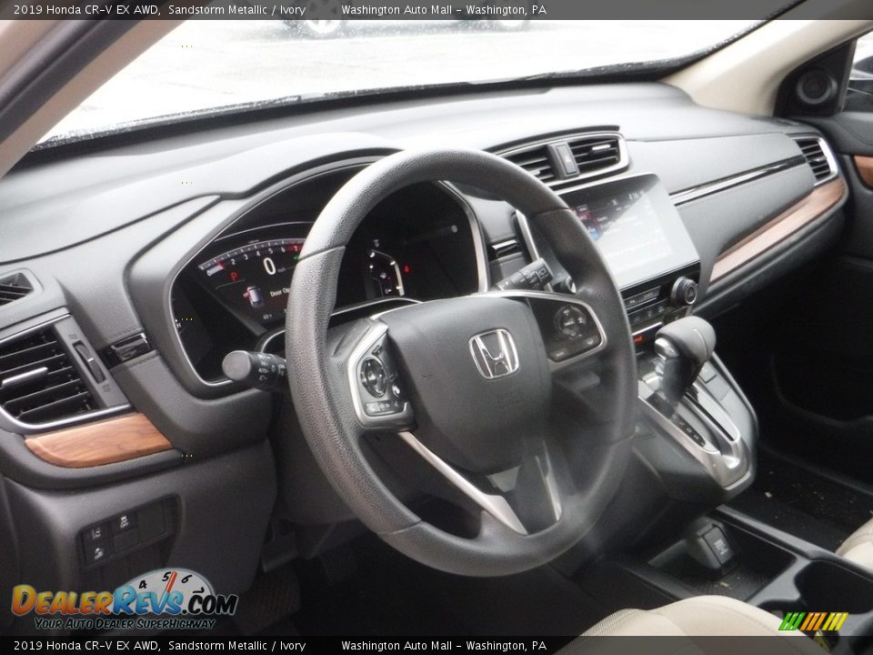 2019 Honda CR-V EX AWD Sandstorm Metallic / Ivory Photo #13
