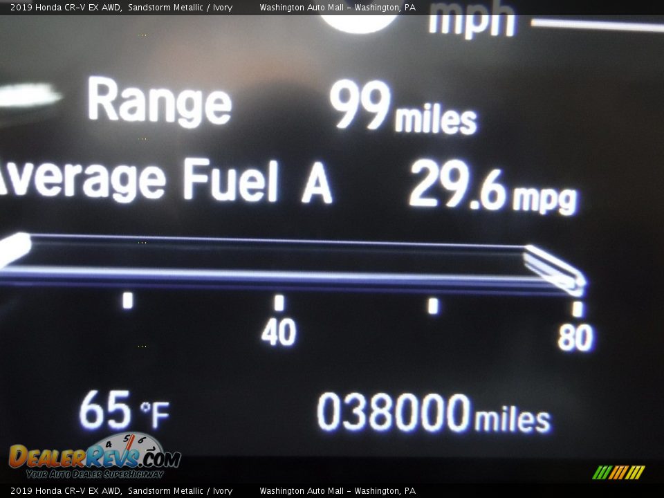 2019 Honda CR-V EX AWD Sandstorm Metallic / Ivory Photo #32