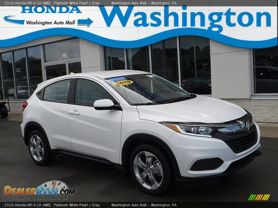 2019 Honda HR-V LX AWD Platinum White Pearl / Gray Photo #1