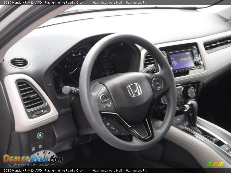 2019 Honda HR-V LX AWD Platinum White Pearl / Gray Photo #11