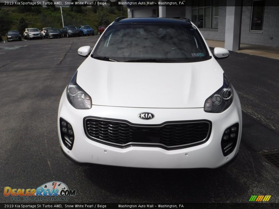 2019 Kia Sportage SX Turbo AWD Snow White Pearl / Beige Photo #6