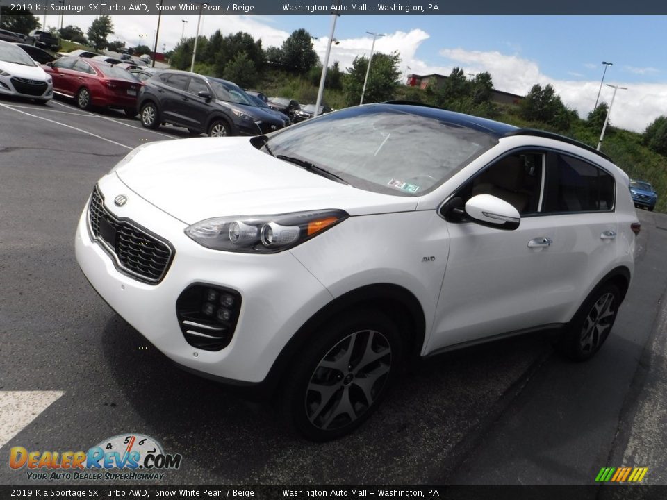 2019 Kia Sportage SX Turbo AWD Snow White Pearl / Beige Photo #7