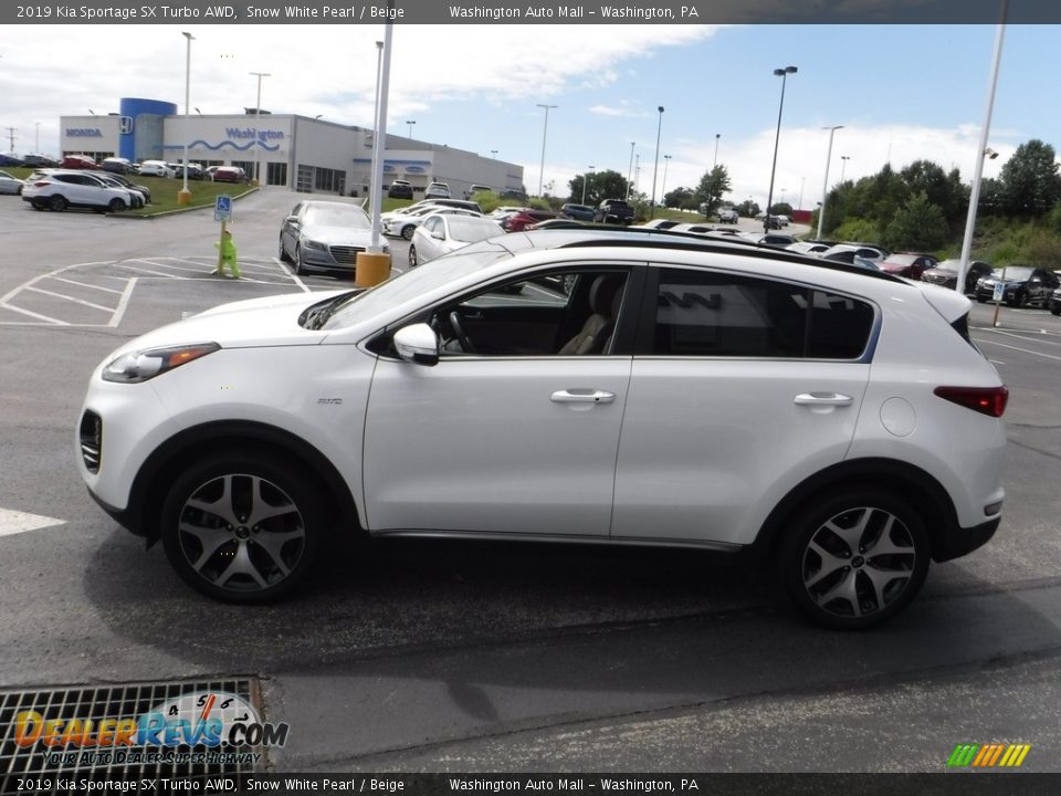 2019 Kia Sportage SX Turbo AWD Snow White Pearl / Beige Photo #8