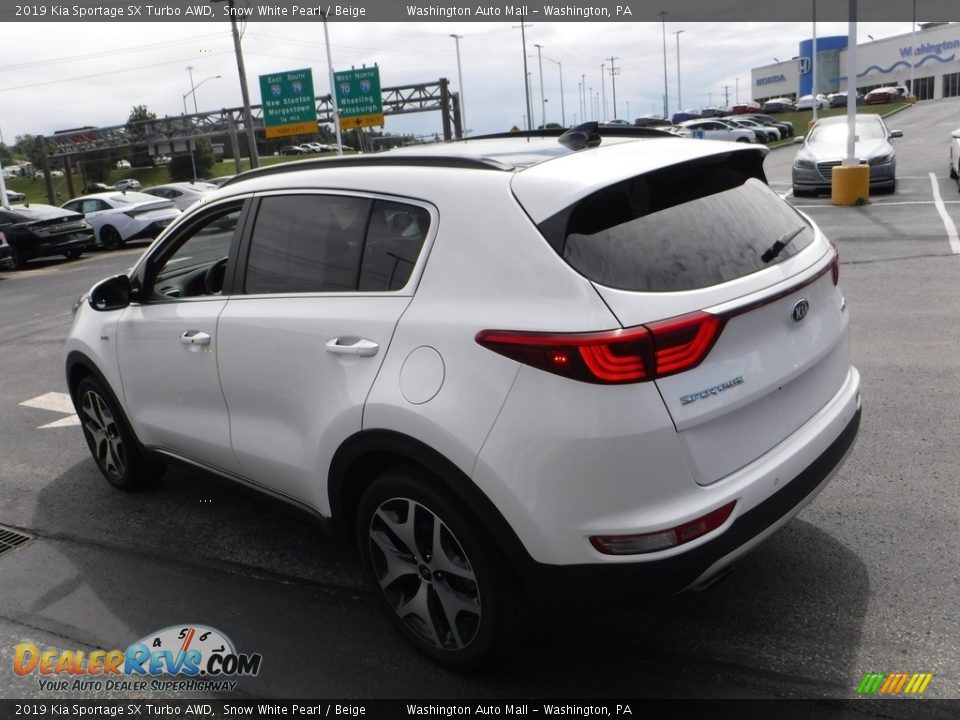 2019 Kia Sportage SX Turbo AWD Snow White Pearl / Beige Photo #9