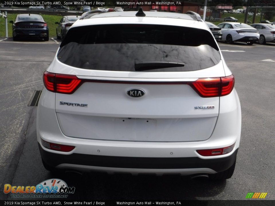 2019 Kia Sportage SX Turbo AWD Snow White Pearl / Beige Photo #10