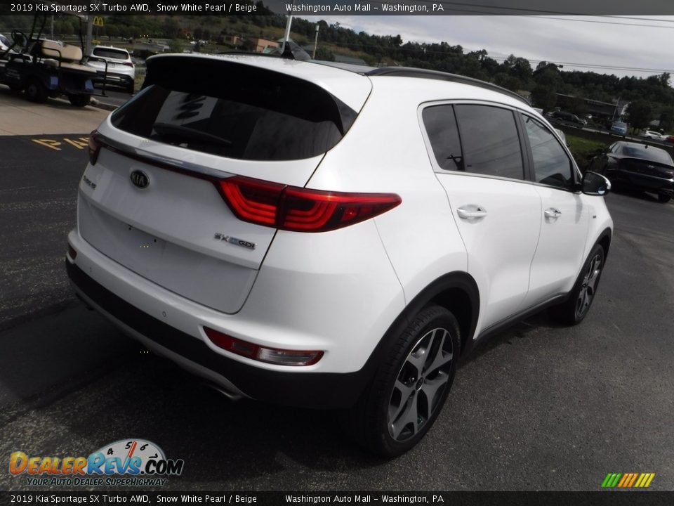 2019 Kia Sportage SX Turbo AWD Snow White Pearl / Beige Photo #11