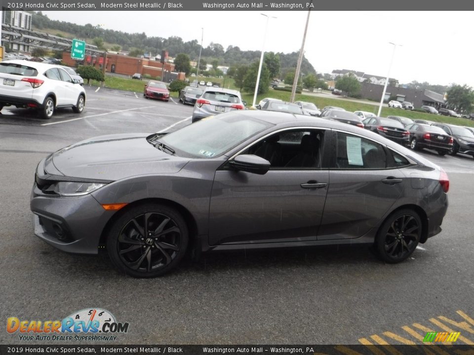 2019 Honda Civic Sport Sedan Modern Steel Metallic / Black Photo #6