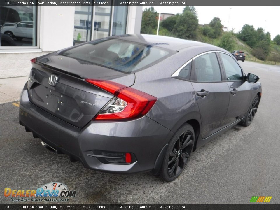 2019 Honda Civic Sport Sedan Modern Steel Metallic / Black Photo #9