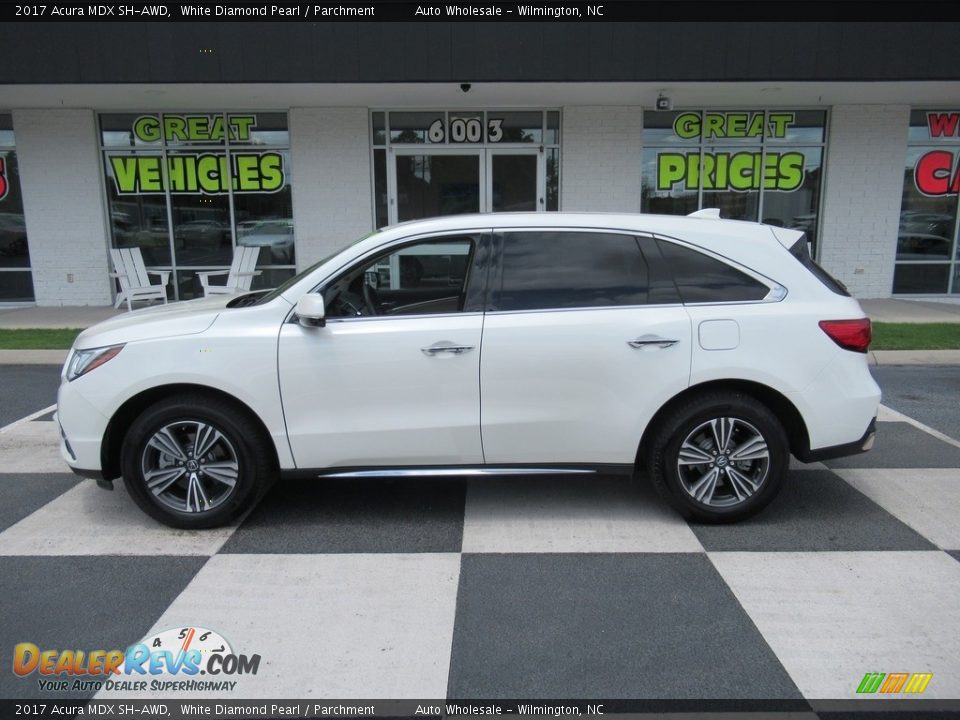 2017 Acura MDX SH-AWD White Diamond Pearl / Parchment Photo #1