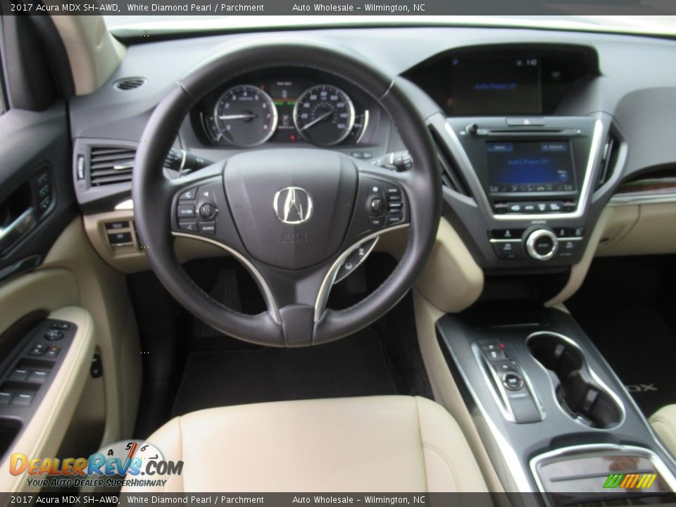 2017 Acura MDX SH-AWD White Diamond Pearl / Parchment Photo #15
