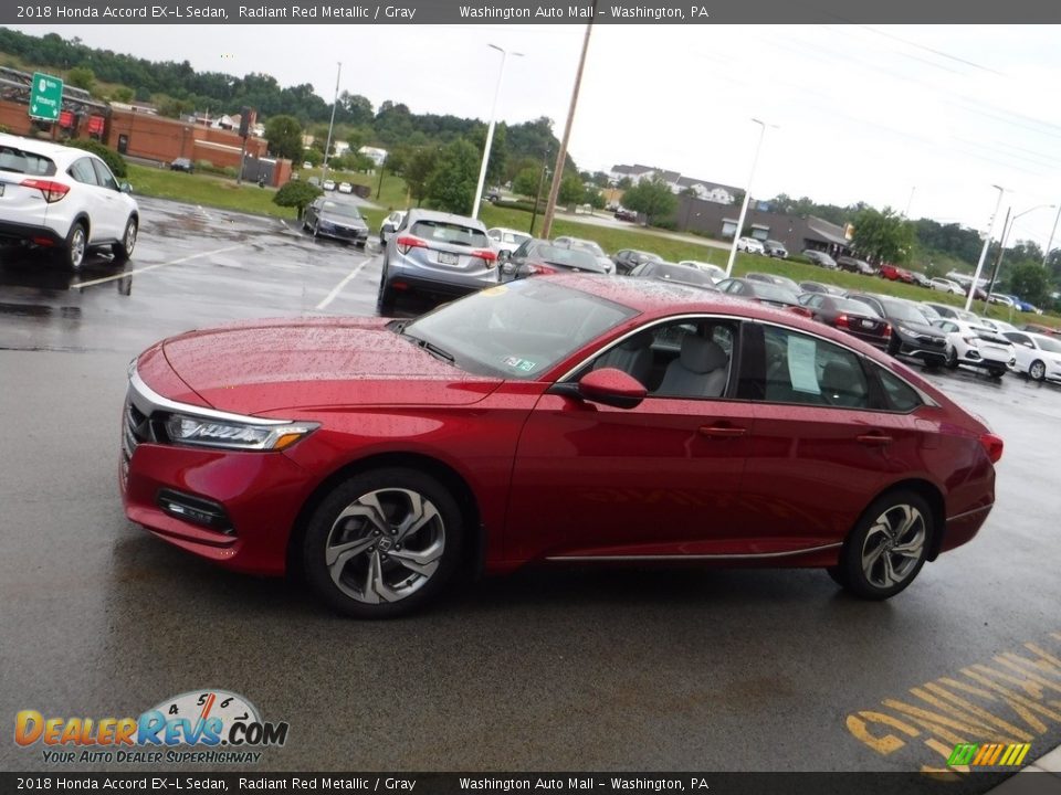 2018 Honda Accord EX-L Sedan Radiant Red Metallic / Gray Photo #7