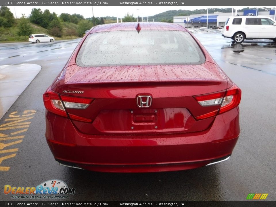 2018 Honda Accord EX-L Sedan Radiant Red Metallic / Gray Photo #8
