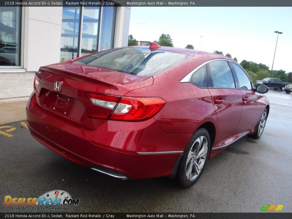 2018 Honda Accord EX-L Sedan Radiant Red Metallic / Gray Photo #9