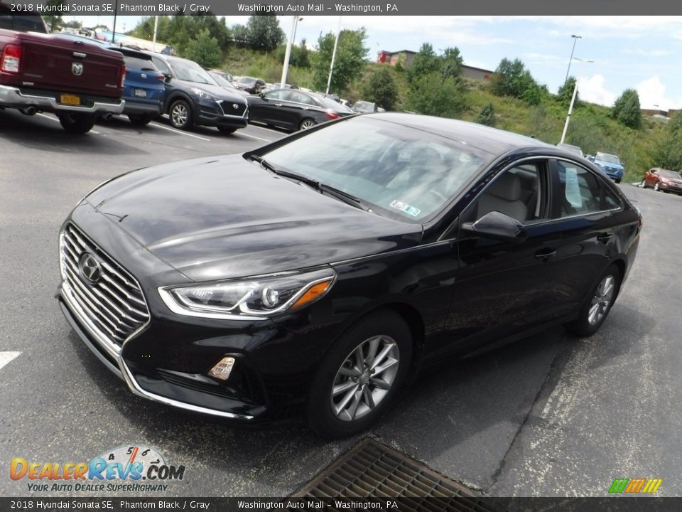 2018 Hyundai Sonata SE Phantom Black / Gray Photo #4