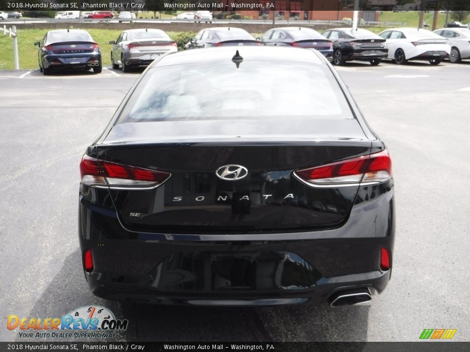 2018 Hyundai Sonata SE Phantom Black / Gray Photo #7