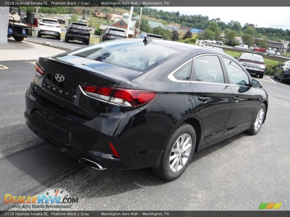 2018 Hyundai Sonata SE Phantom Black / Gray Photo #8