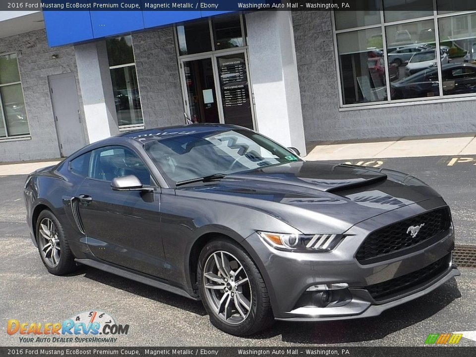 2016 Ford Mustang EcoBoost Premium Coupe Magnetic Metallic / Ebony Photo #1