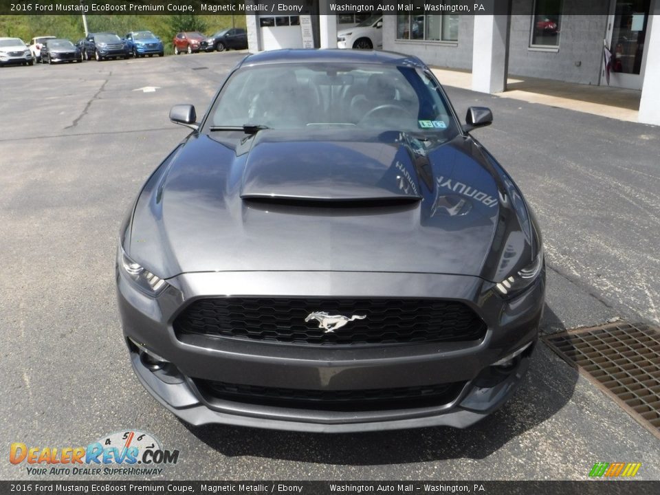 2016 Ford Mustang EcoBoost Premium Coupe Magnetic Metallic / Ebony Photo #4