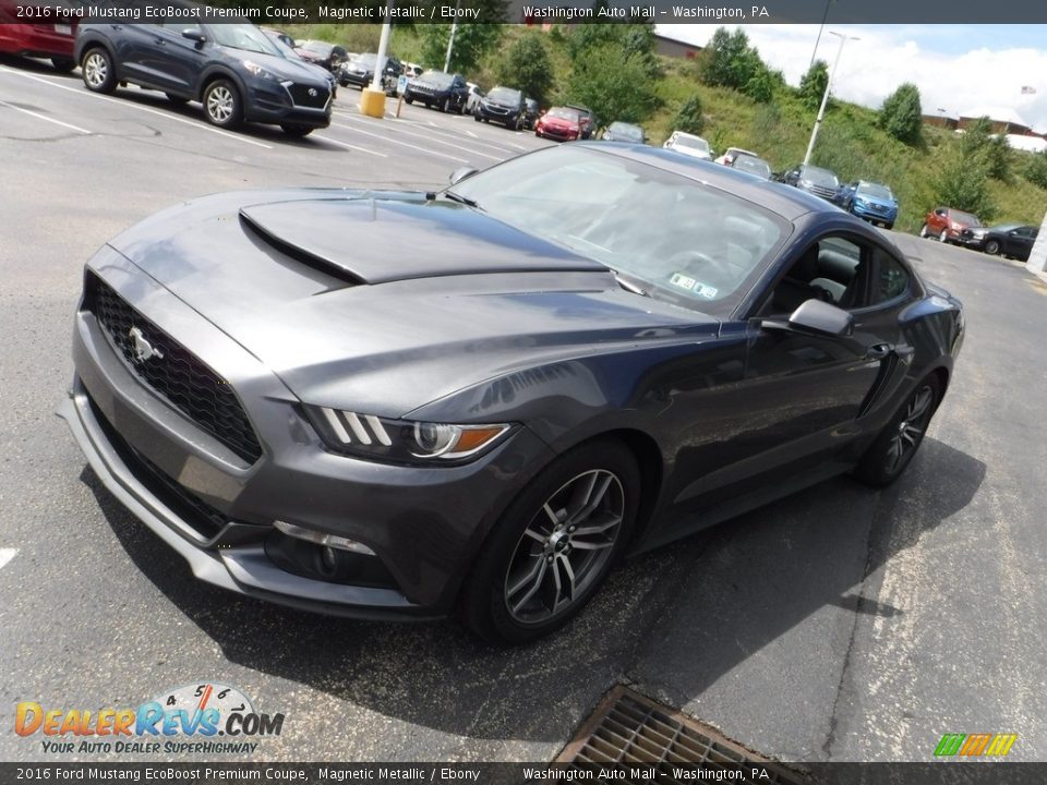 2016 Ford Mustang EcoBoost Premium Coupe Magnetic Metallic / Ebony Photo #5