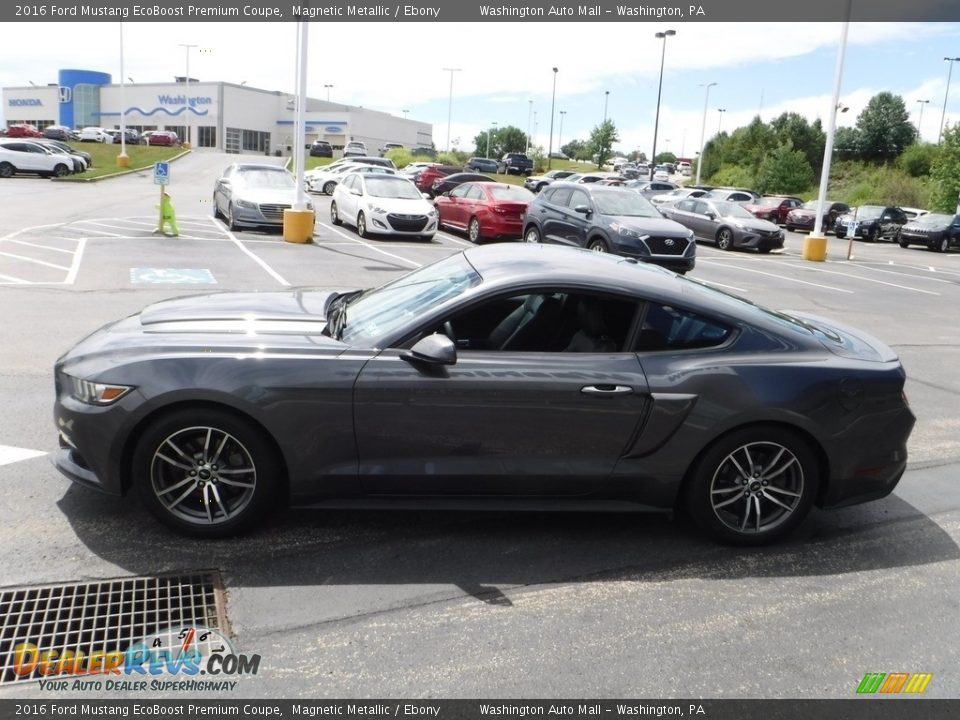 2016 Ford Mustang EcoBoost Premium Coupe Magnetic Metallic / Ebony Photo #6