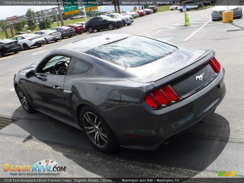 2016 Ford Mustang EcoBoost Premium Coupe Magnetic Metallic / Ebony Photo #8