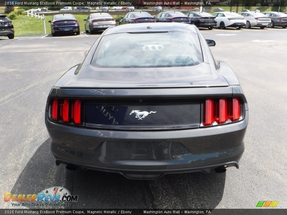 2016 Ford Mustang EcoBoost Premium Coupe Magnetic Metallic / Ebony Photo #9