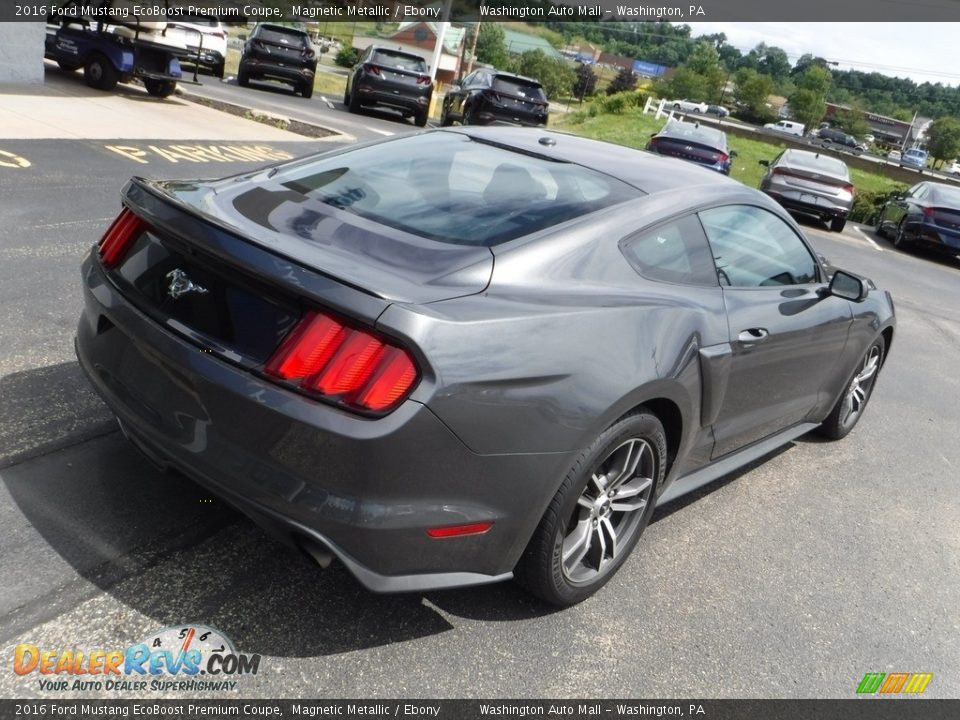 2016 Ford Mustang EcoBoost Premium Coupe Magnetic Metallic / Ebony Photo #10