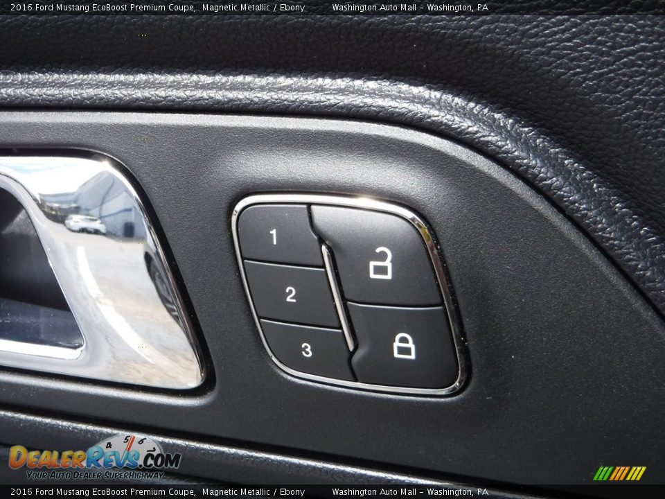 2016 Ford Mustang EcoBoost Premium Coupe Magnetic Metallic / Ebony Photo #16
