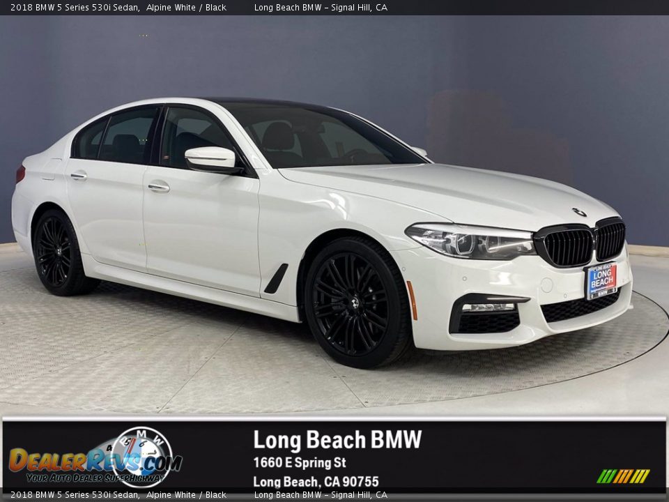 2018 BMW 5 Series 530i Sedan Alpine White / Black Photo #1