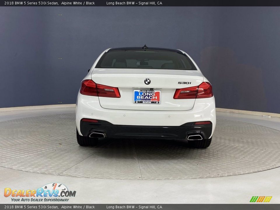 2018 BMW 5 Series 530i Sedan Alpine White / Black Photo #4