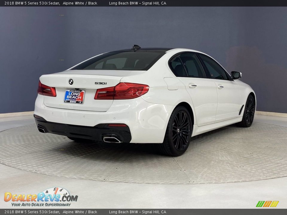 2018 BMW 5 Series 530i Sedan Alpine White / Black Photo #5