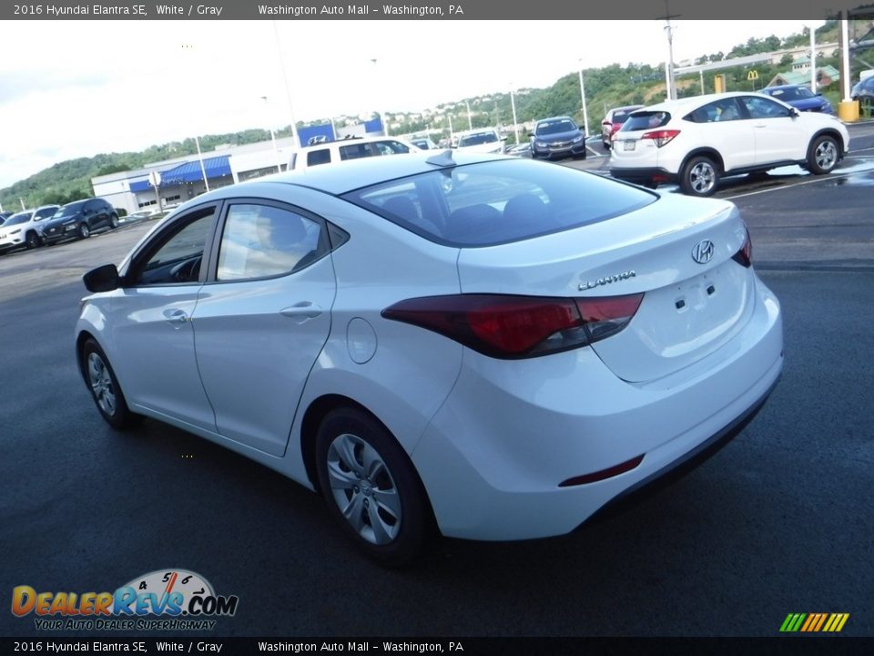 2016 Hyundai Elantra SE White / Gray Photo #3