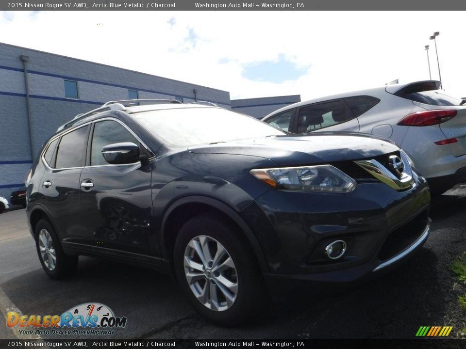 2015 Nissan Rogue SV AWD Arctic Blue Metallic / Charcoal Photo #1