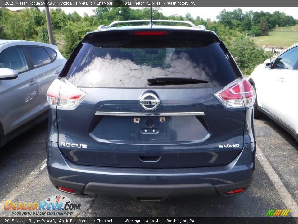 2015 Nissan Rogue SV AWD Arctic Blue Metallic / Charcoal Photo #3