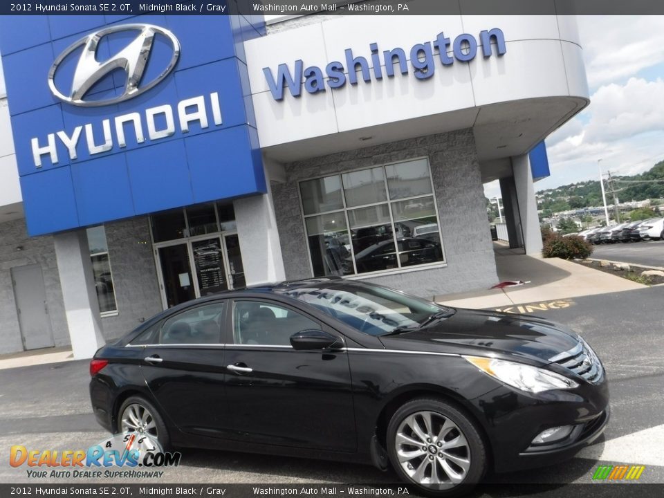 2012 Hyundai Sonata SE 2.0T Midnight Black / Gray Photo #2