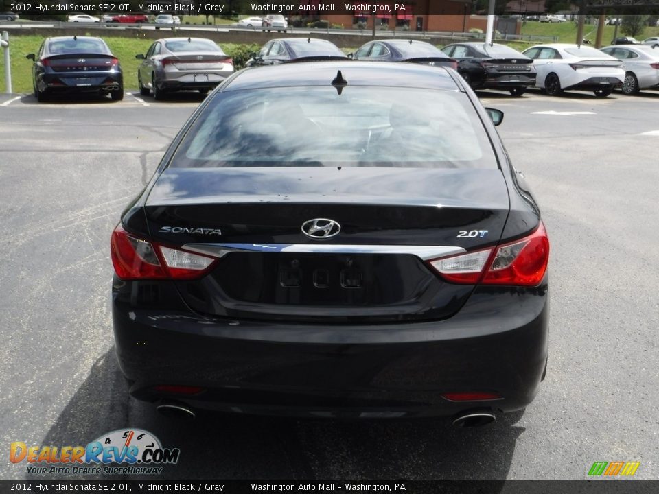 2012 Hyundai Sonata SE 2.0T Midnight Black / Gray Photo #9