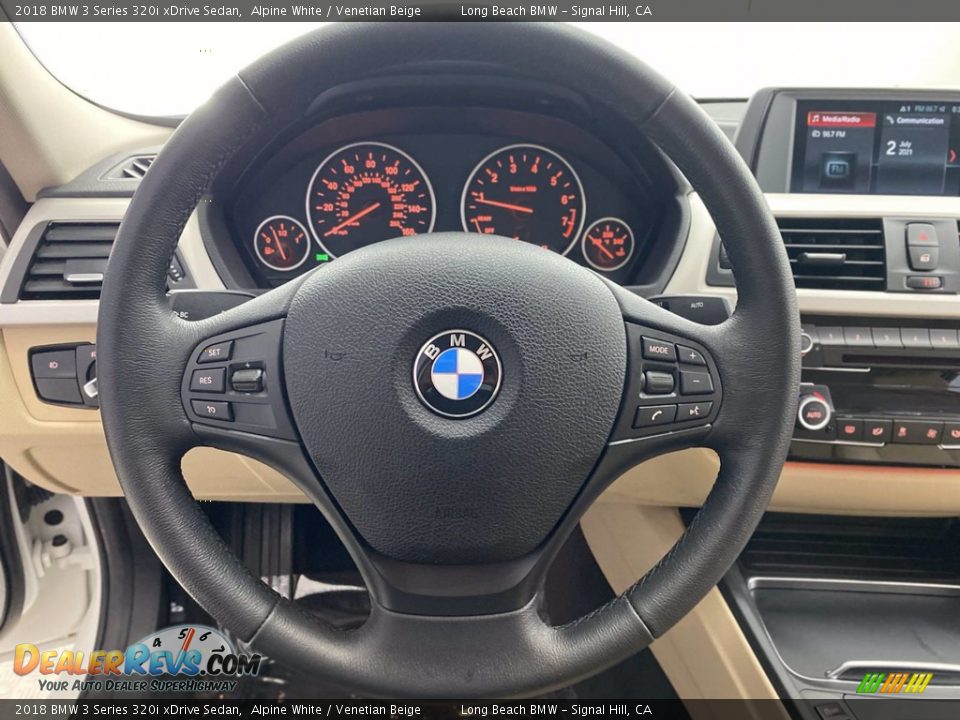 2018 BMW 3 Series 320i xDrive Sedan Alpine White / Venetian Beige Photo #18